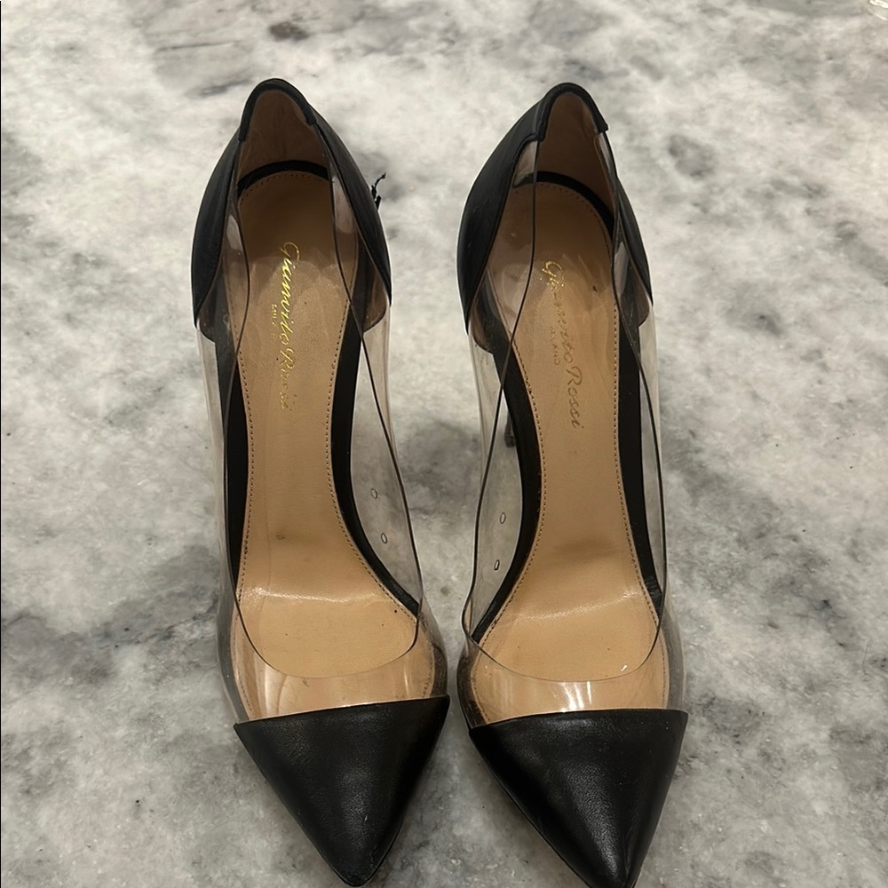Gianvito Rossi Black Plexi Pumps - 39.5